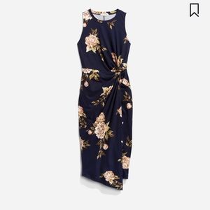 New Nine Britton, Medium, Navy knit midi dress